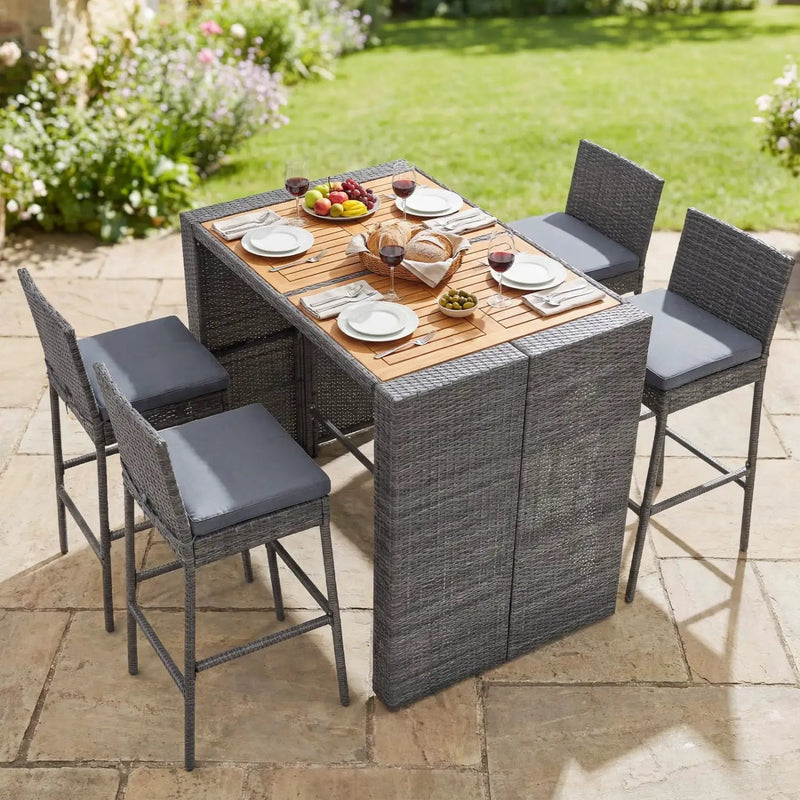 Patio Acacia Wood Dining Set for Home by DirectDeals