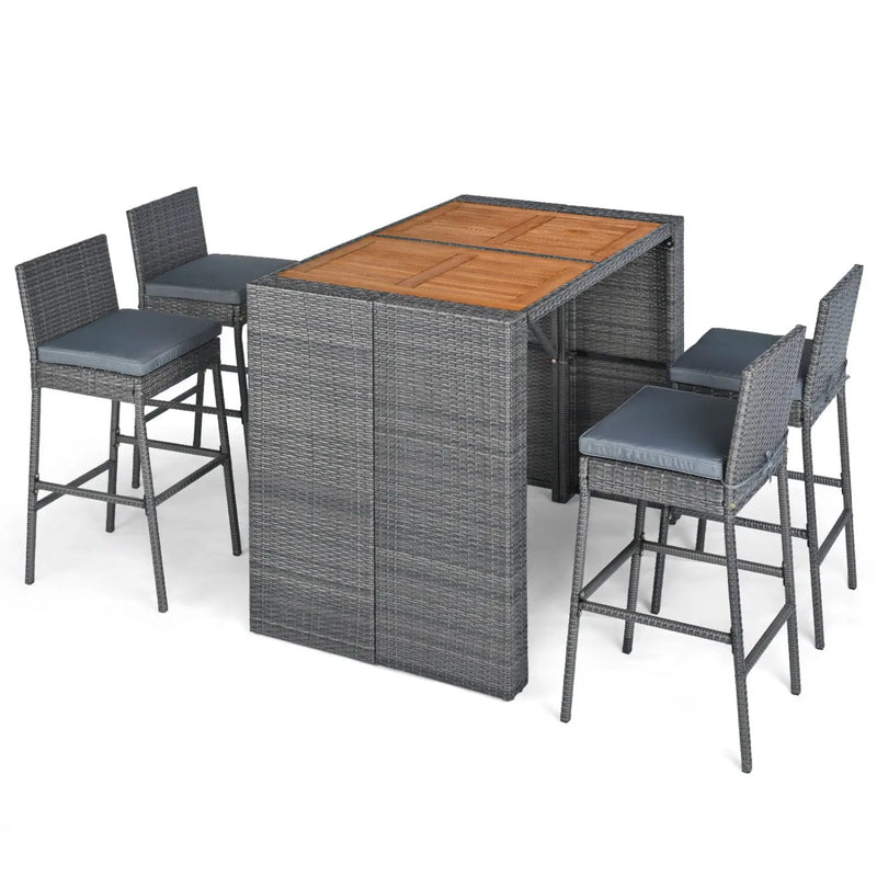 Patio Acacia Wood Dining Set for Home by DirectDeals