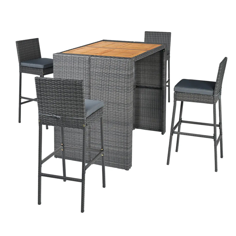 Patio Acacia Wood Dining Set for Home by DirectDeals