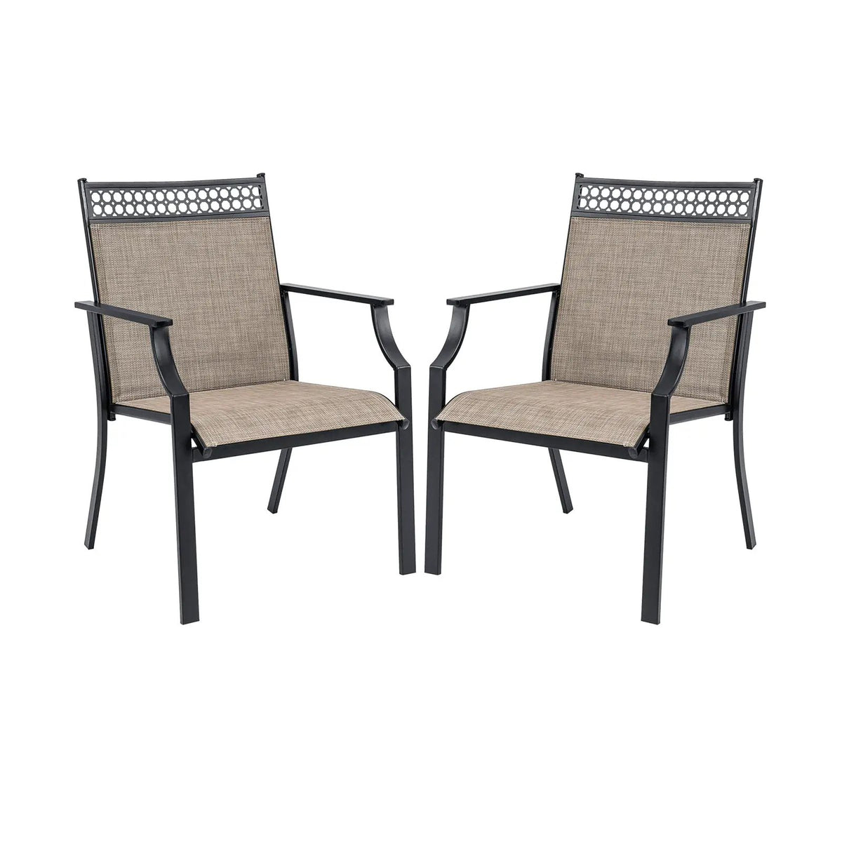 Patio Chairs Set of 2 with All Weather Breathable Fabric by DirectDeals