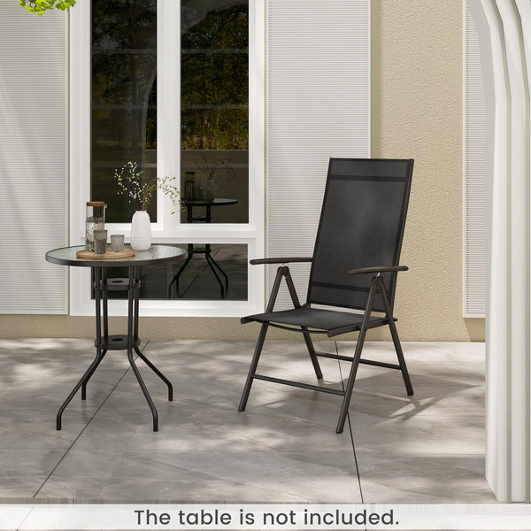 1 Piece Patio Folding Dining Chairs with 7-Level Adjustable High Backrest, photo 2 of 16