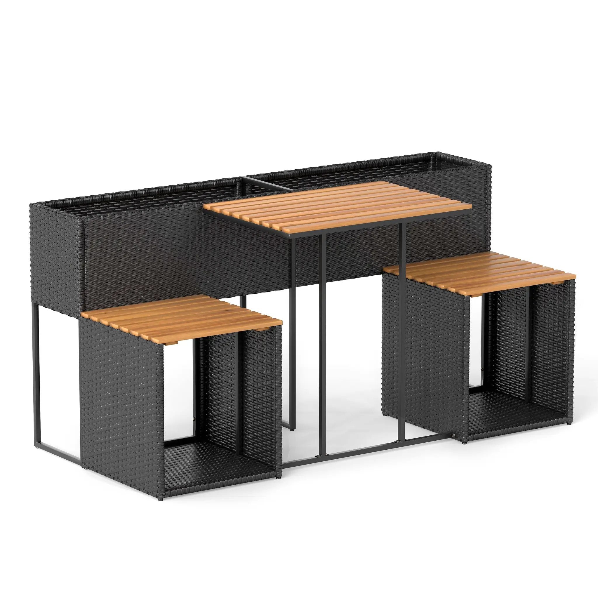 Patio Furniture Set with Raised Garden Bed for Porch and Yard by DirectDeals