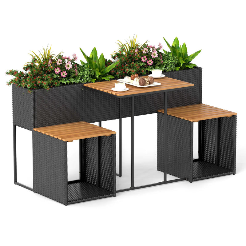 Patio Furniture Set with Raised Garden Bed for Porch and Yard by DirectDeals