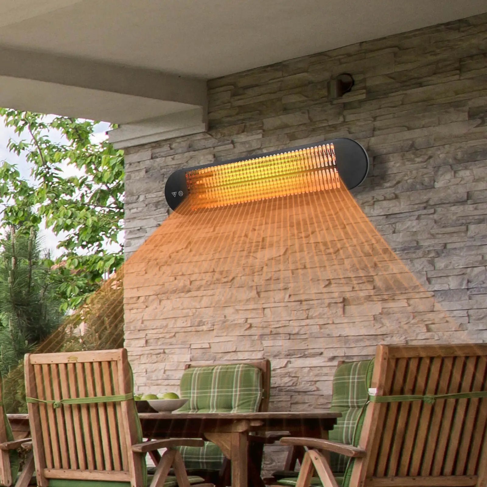 750W/1500W Wall Mounted Infrared Heater with Remote Control by DirectDeals