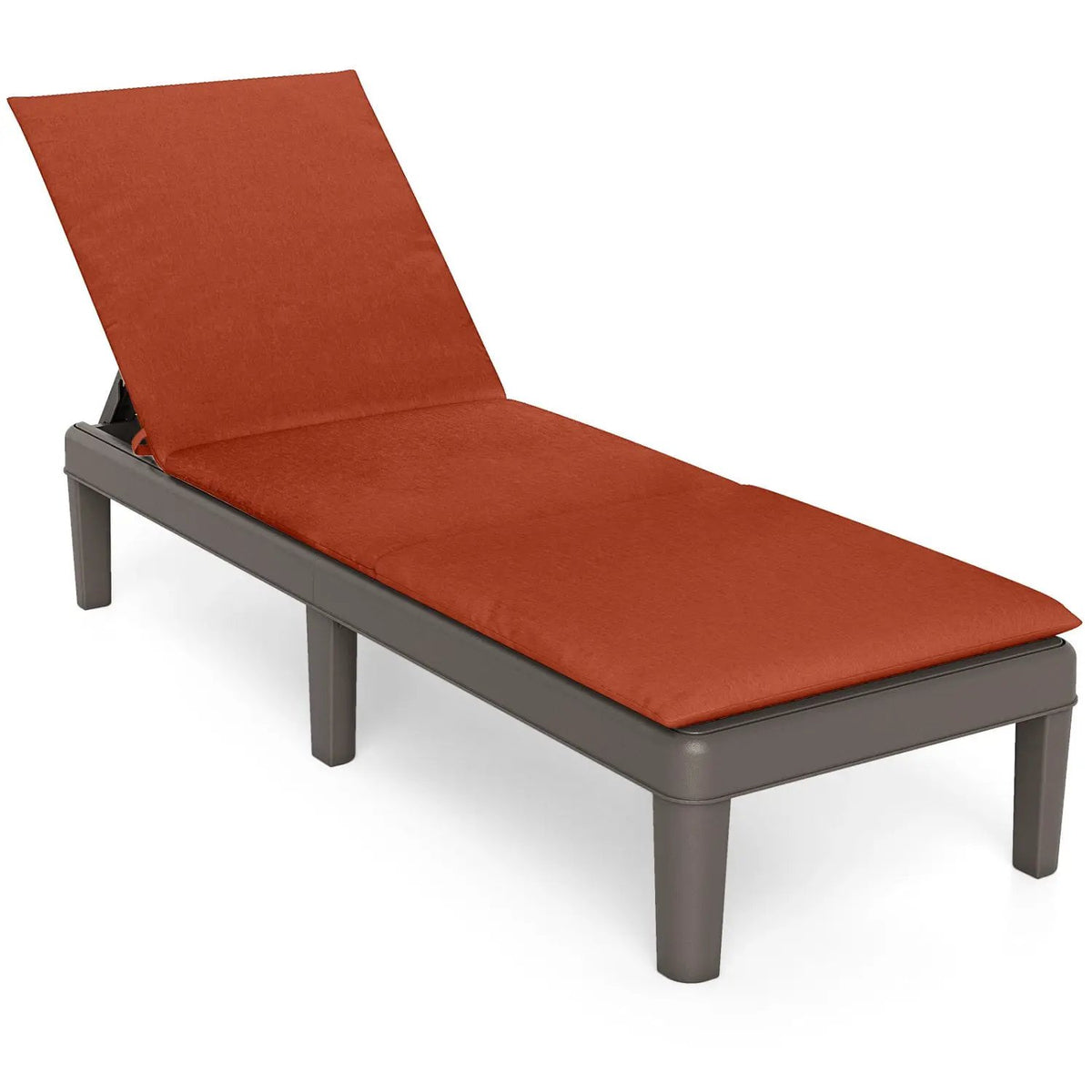 Patio Lounge Outdoor Recliner Chair with Cushion 3-Position Adjustable Backrest by DirectDeals