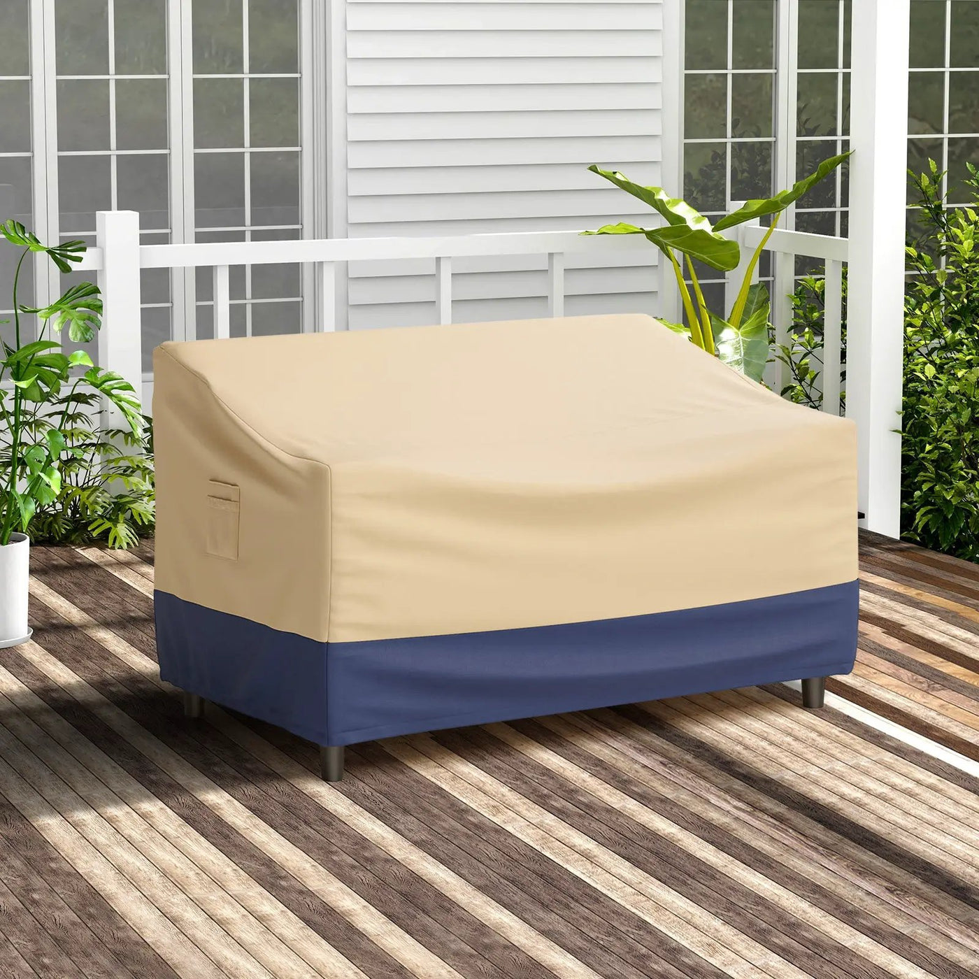 Patio Furniture Cover with Padded Handle and Click-Close Straps by DirectDeals