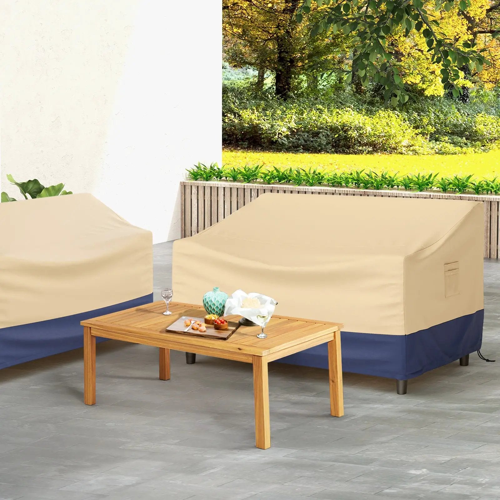 Patio Furniture Cover with Padded Handle and Click-Close Straps by DirectDeals