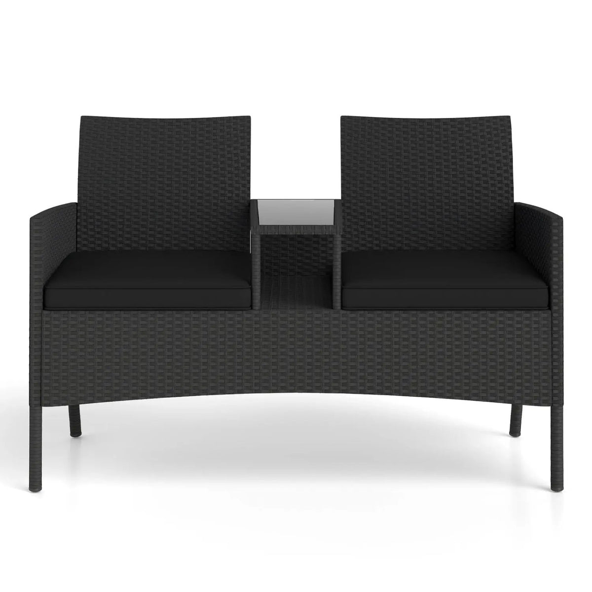 Patio Loveseat with Built-in Table and Storage by DirectDeals