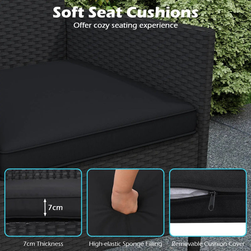 Patio Loveseat with Built-in Table and Storage by DirectDeals