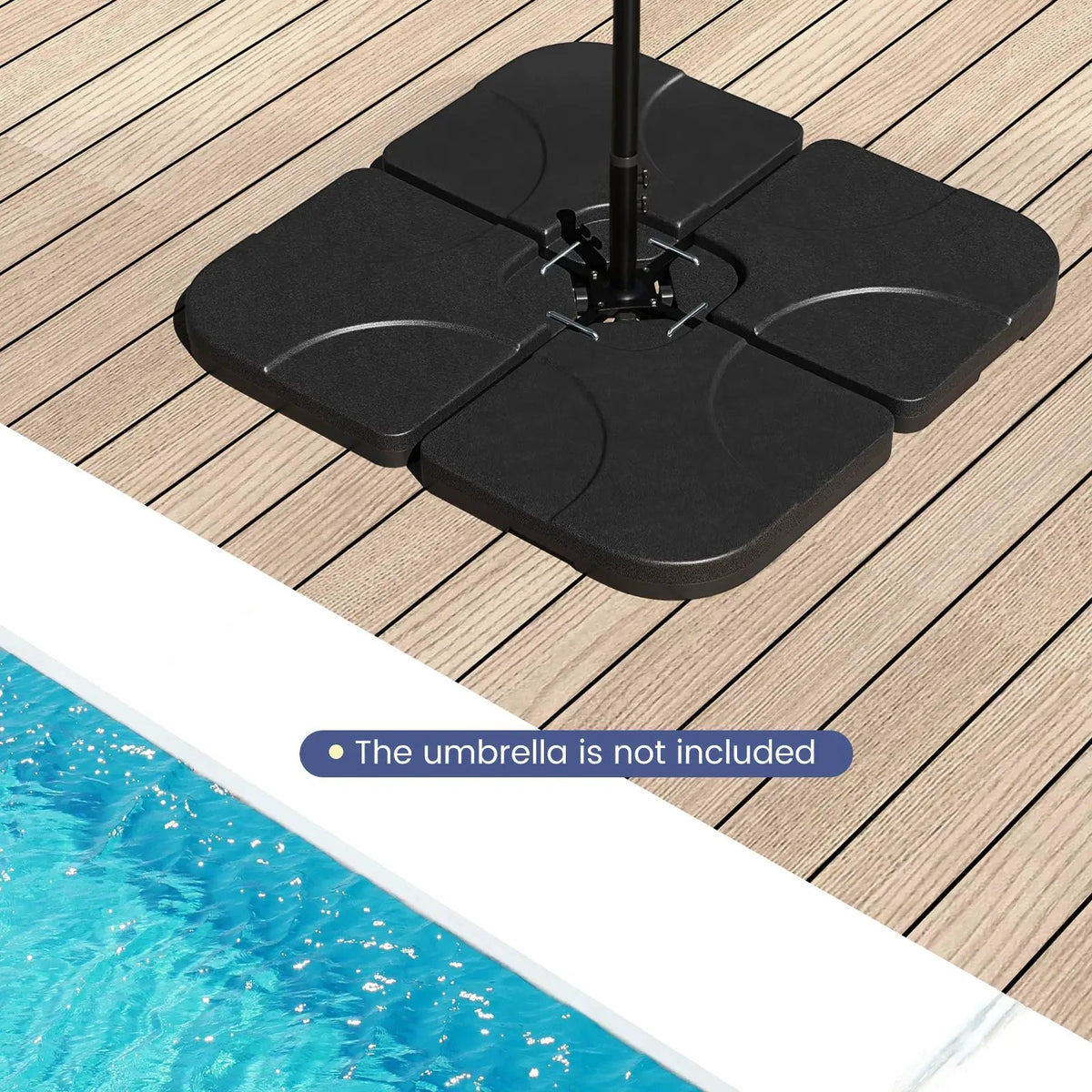 20 Inch Patio Offset Water Filled Plate Umbrella Base Sand by DirectDeals