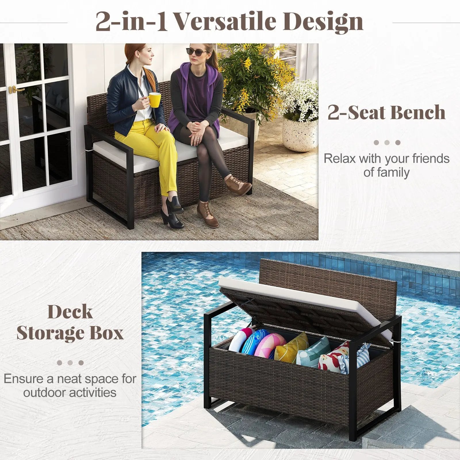 Patio Storage Bench by DirectDeals
