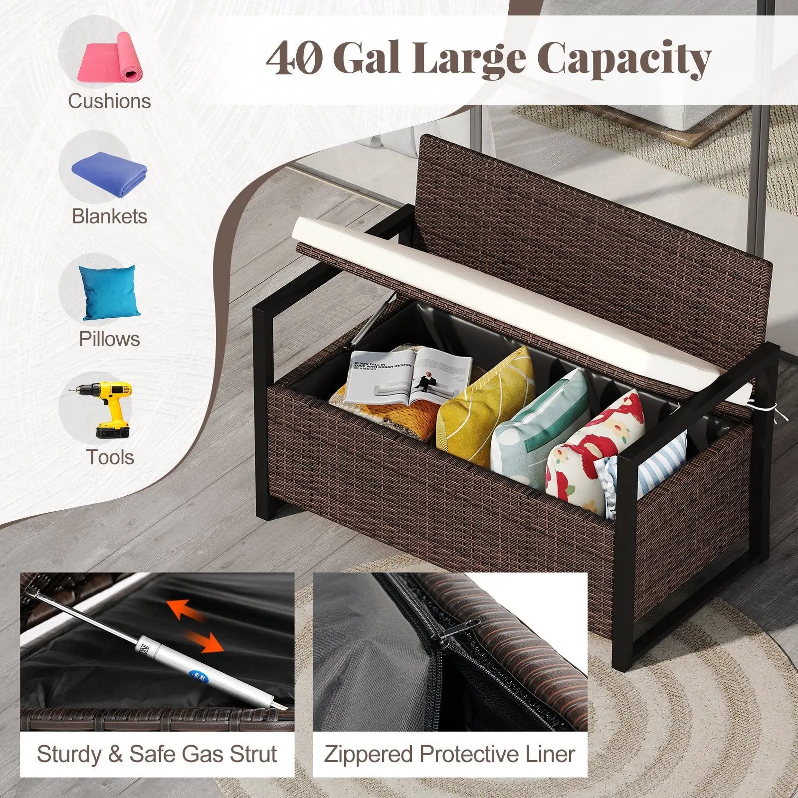 Patio Storage Bench by DirectDeals