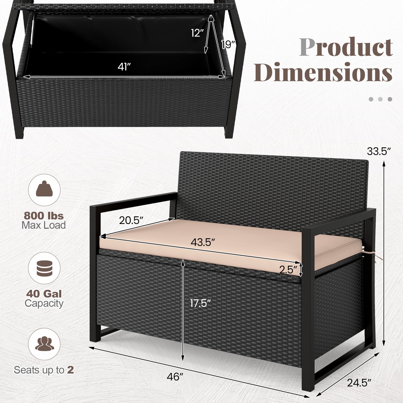 Patio Storage Bench by DirectDeals