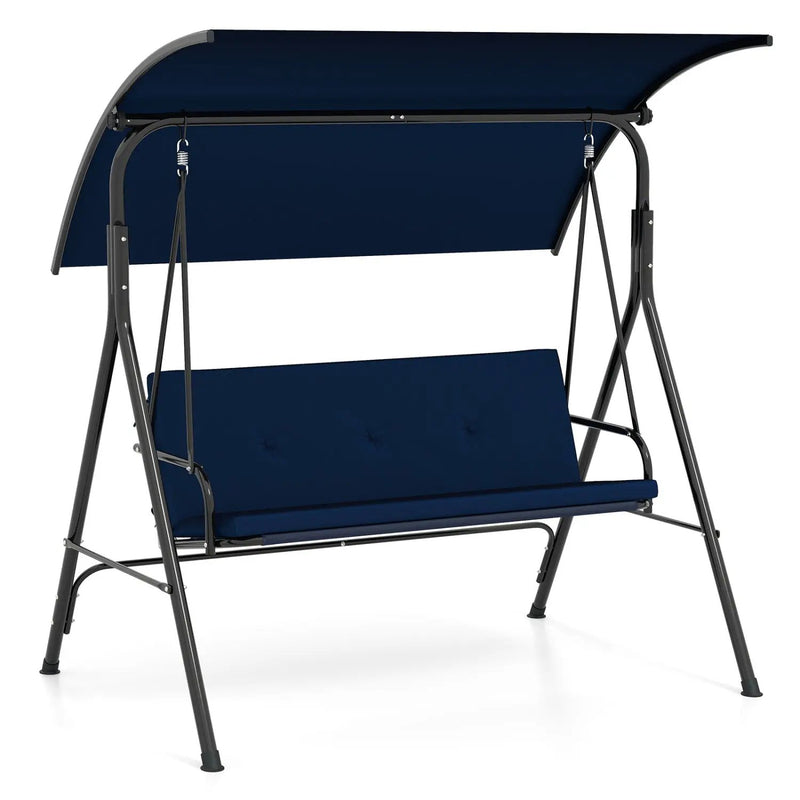 2-Person Patio Swing Chair with Adjustable Canopy by DirectDeals