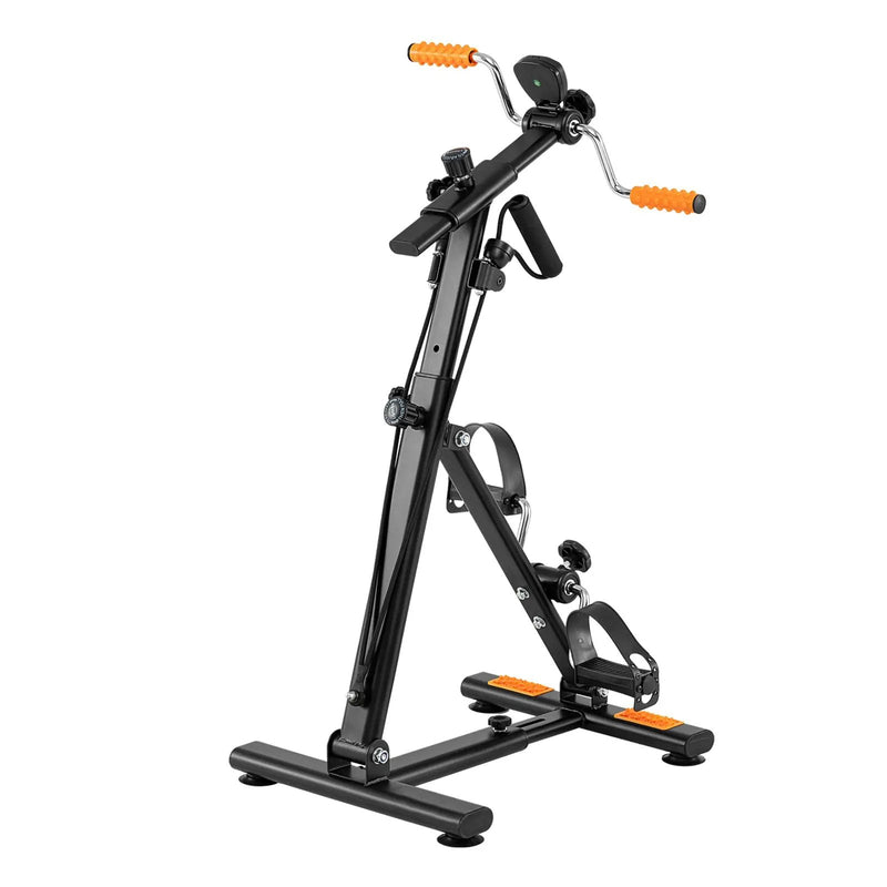 Pedal Exerciser with Adjustable Resistance for Arm and Leg Workout-Orange by DirectDeals