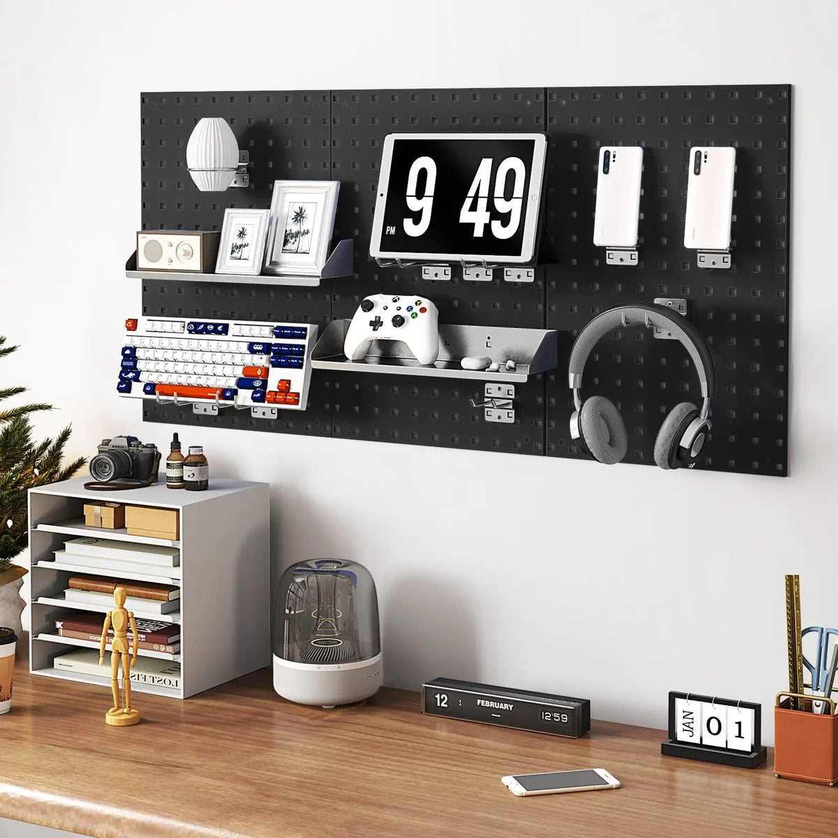 Wall-Mounted Pegboard Kit with 3 Pegboards for Garage Workshop by DirectDeals