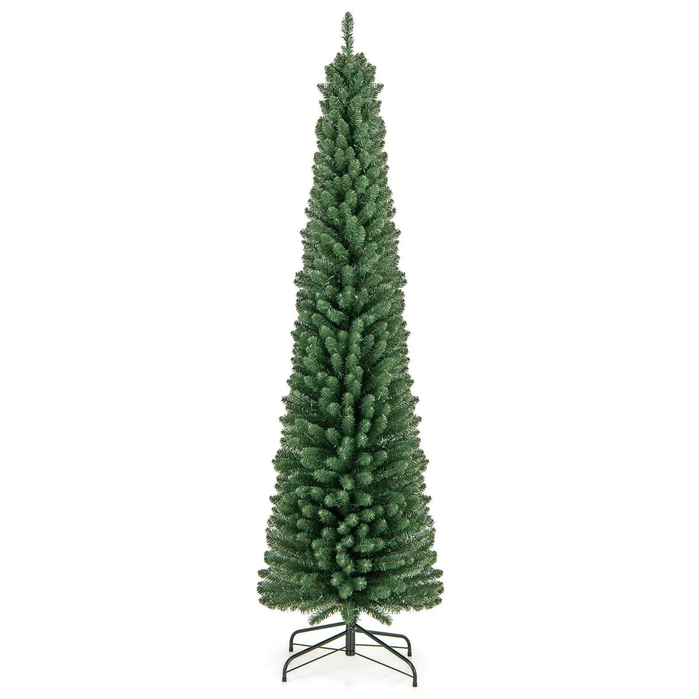 Pencil Christmas Tree with Memory Wire Branch Tips and Warm LED Lights by DirectDeals