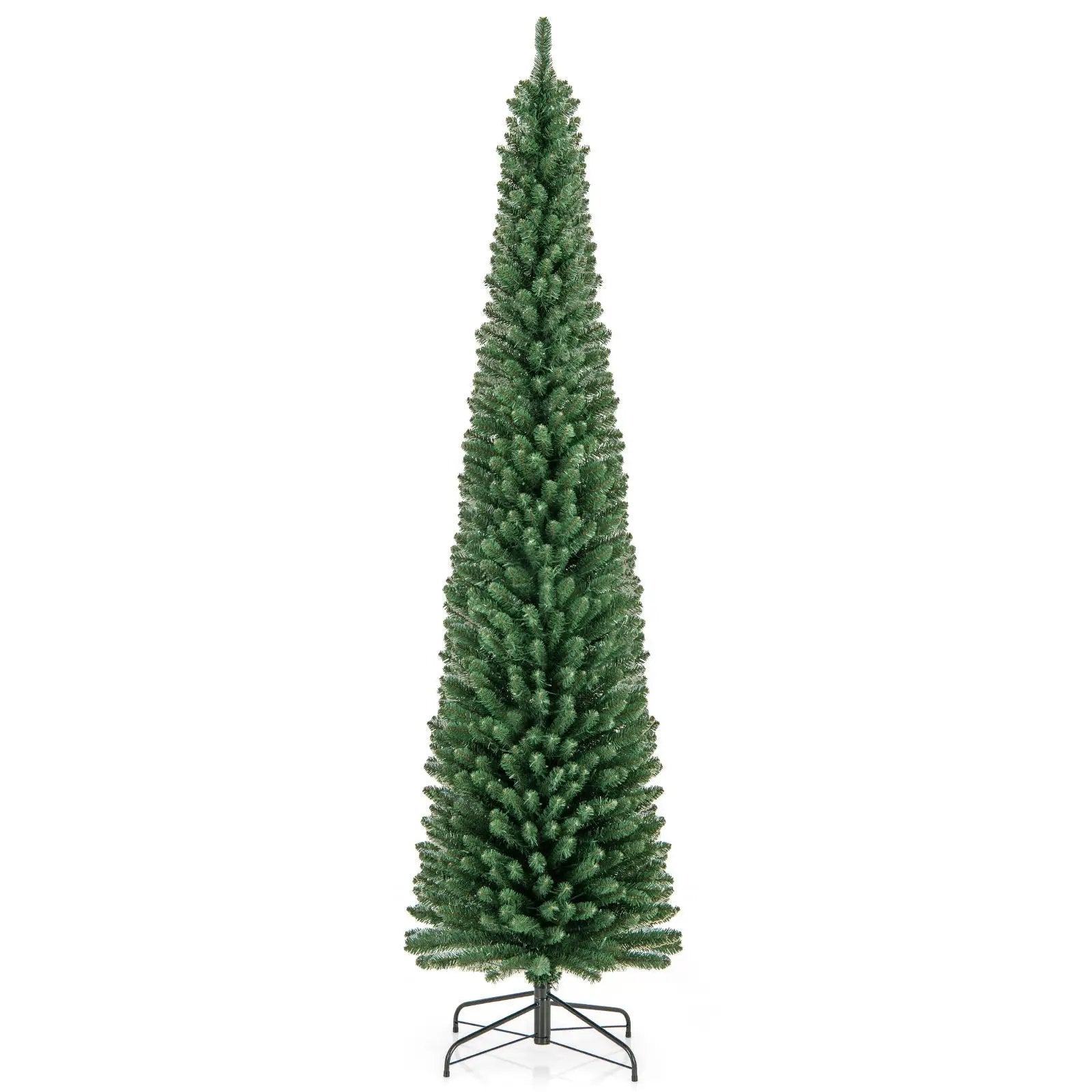 Pencil Christmas Tree with Memory Wire Branch Tips and Warm LED Lights by DirectDeals