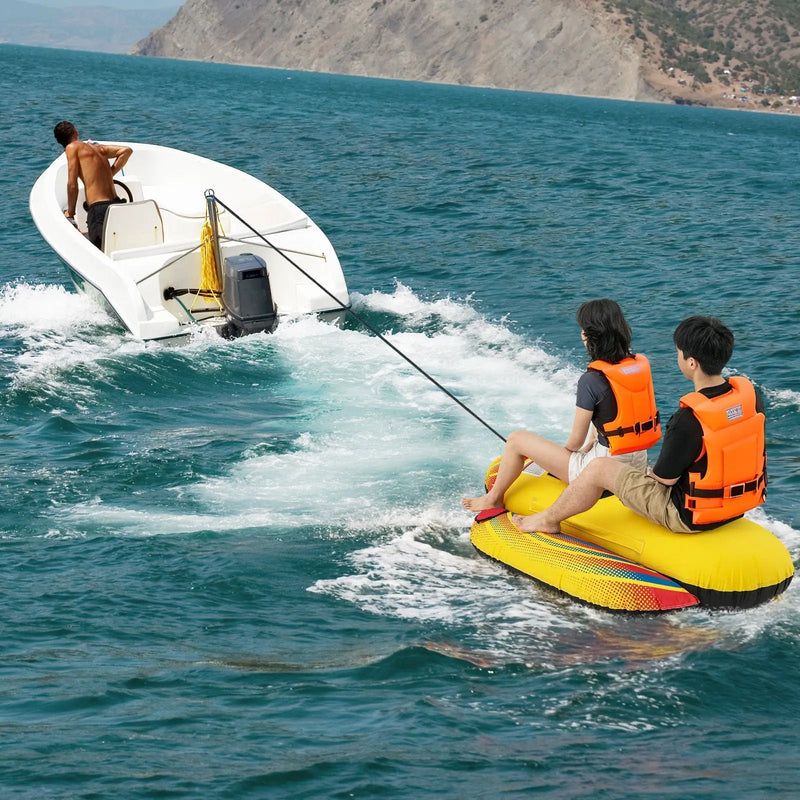 1 or 2 Person Inflatable Towable Tube Banana Boat for Boating by DirectDeals