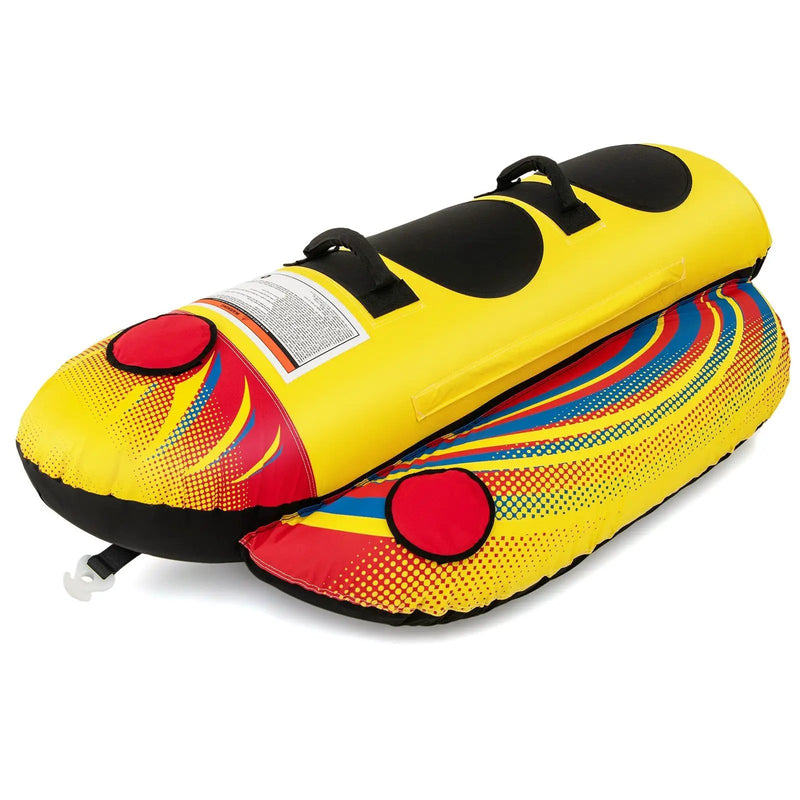 1 or 2 Person Inflatable Towable Tube Banana Boat for Boating by DirectDeals