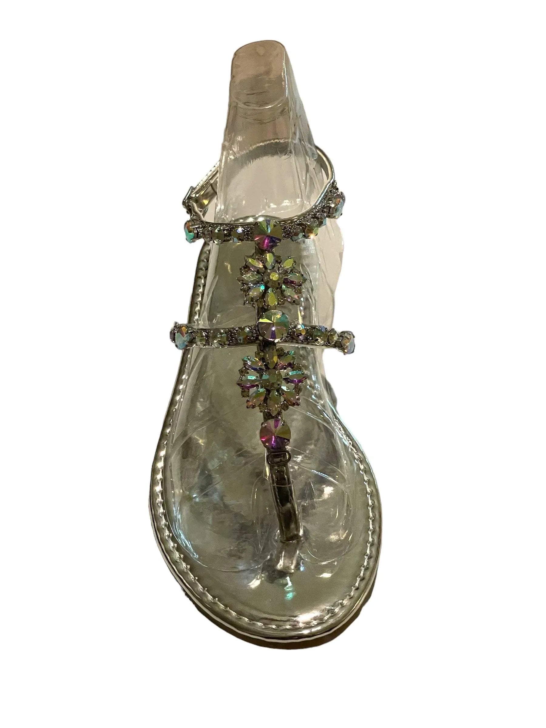 SB UP LS-01 Rose Gold with Gems Sandals by Selzalot