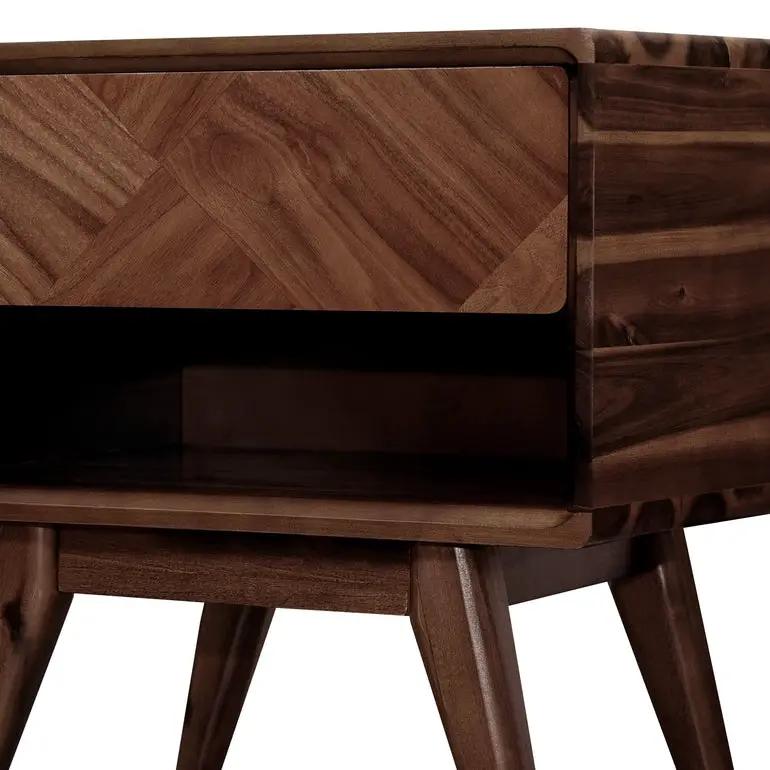 Laden Handcrafted Solid Wood Nightstand by Megsu