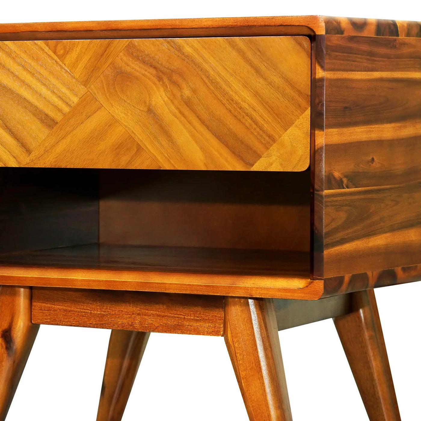 Laden Handcrafted Solid Wood Nightstand by Megsu
