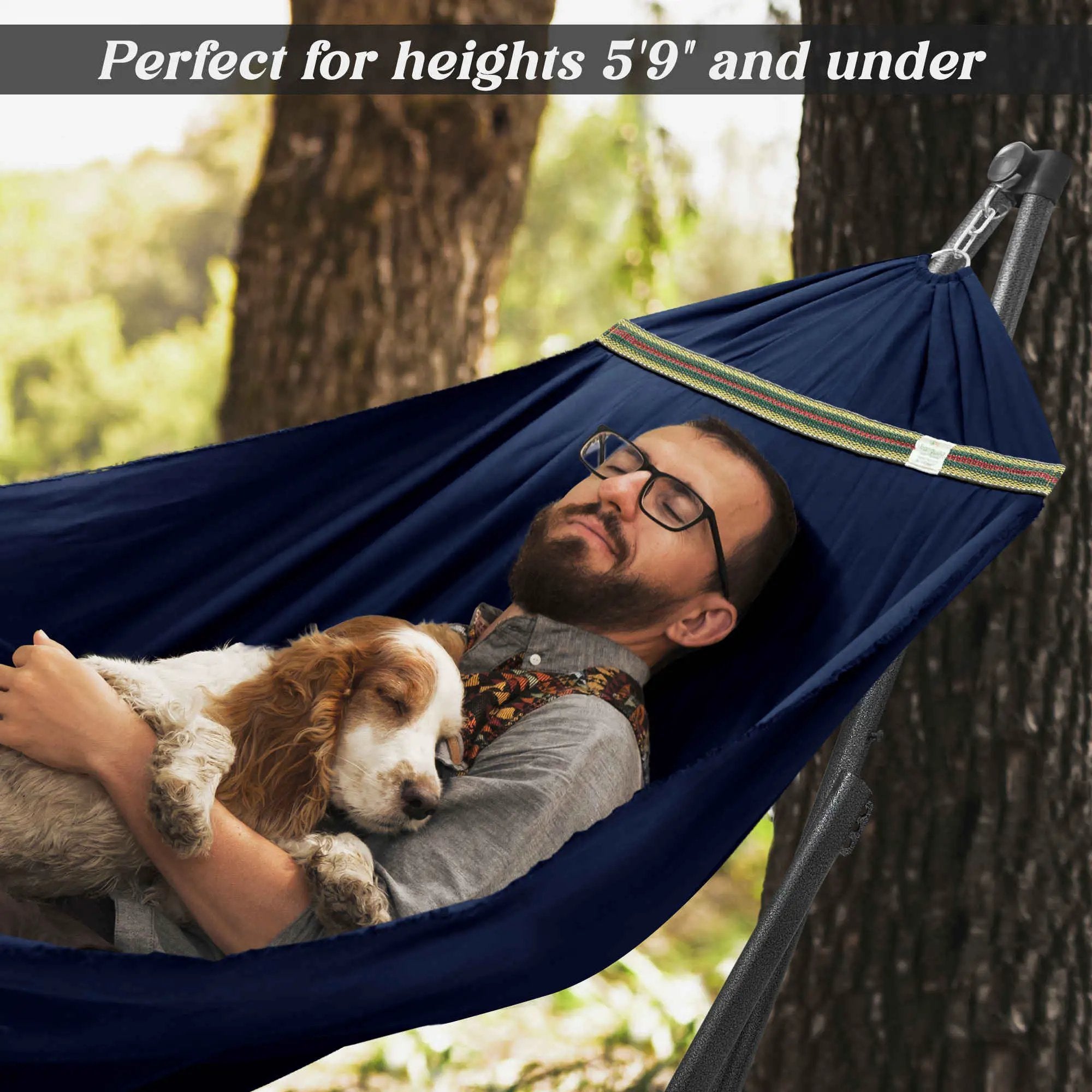 Tranquillo Uniki Canvas Hammock with Stand for Ultimate Relaxation by Megsu