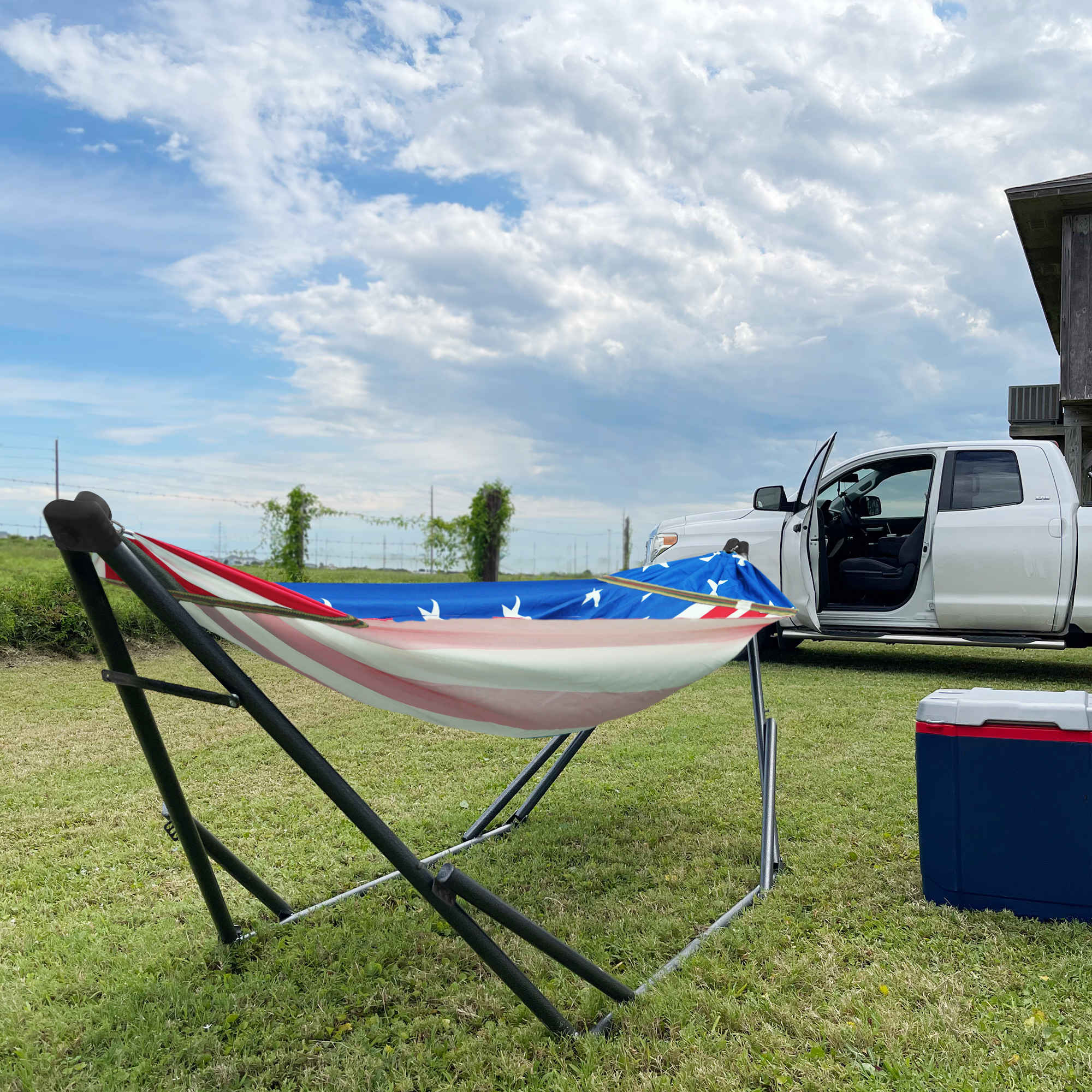 Tranquillo Uniki Canvas Hammock with Stand for Ultimate Relaxation by Megsu