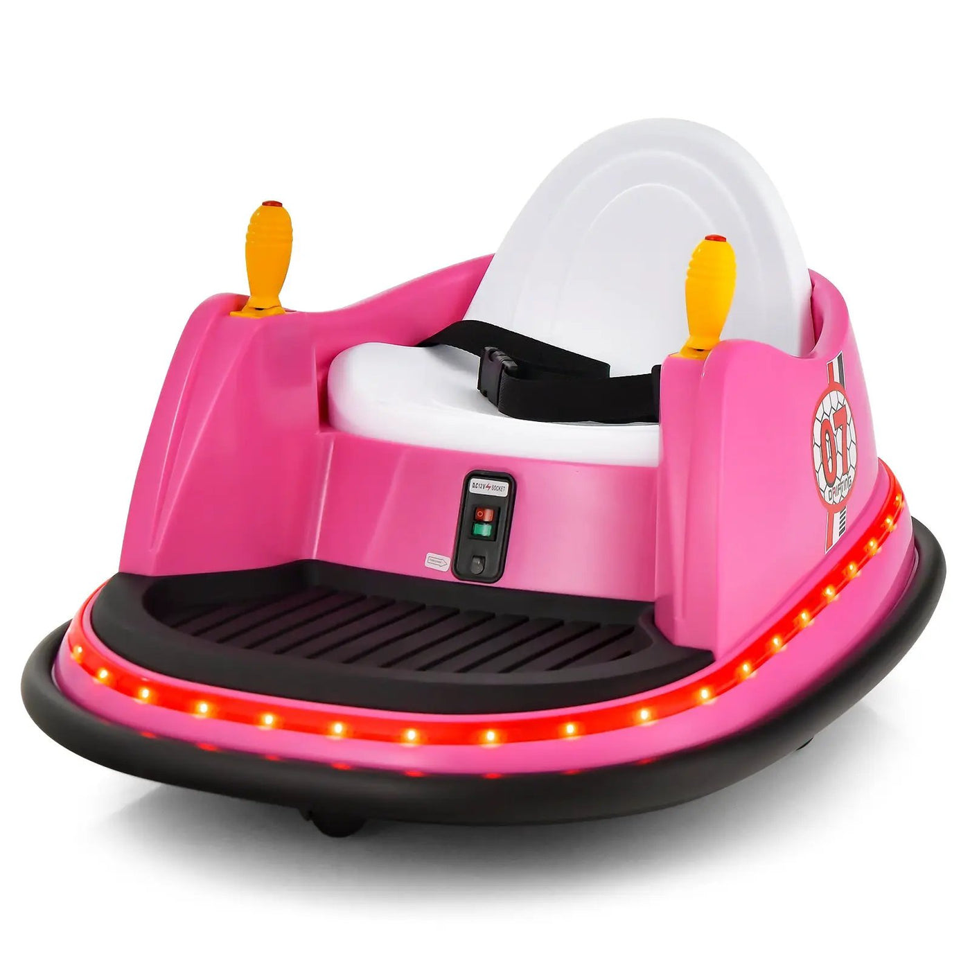 12V Electric Kids Ride On Bumper Car with Flashing Lights for Toddlers by DirectDeals