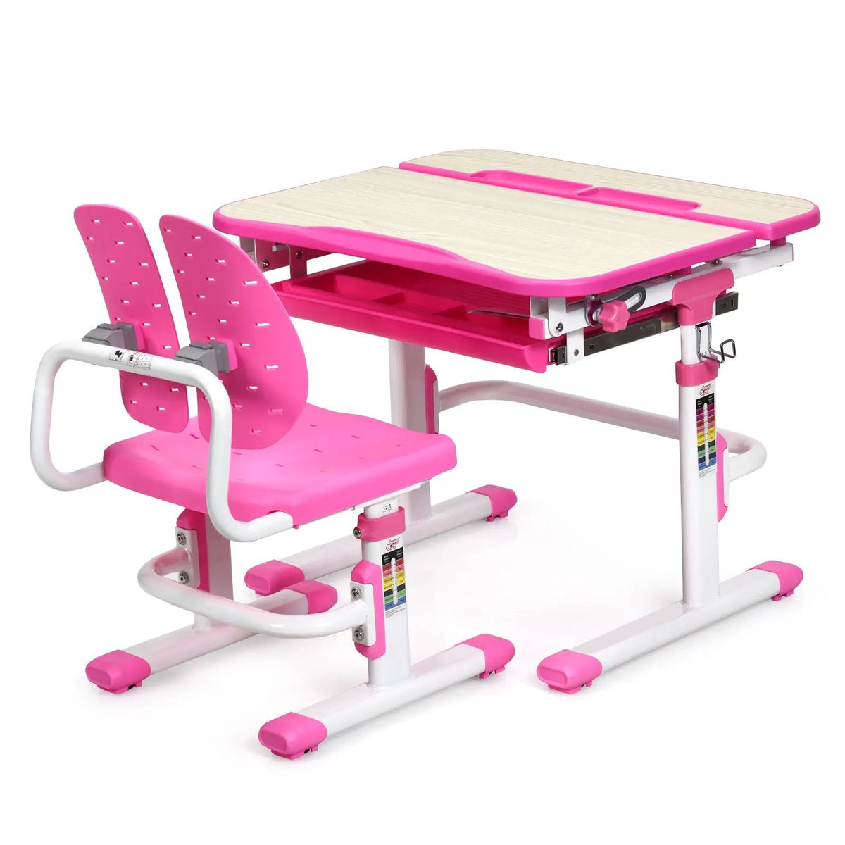 Height Adjustable Kids Study Desk and Chair Set by DirectDeals