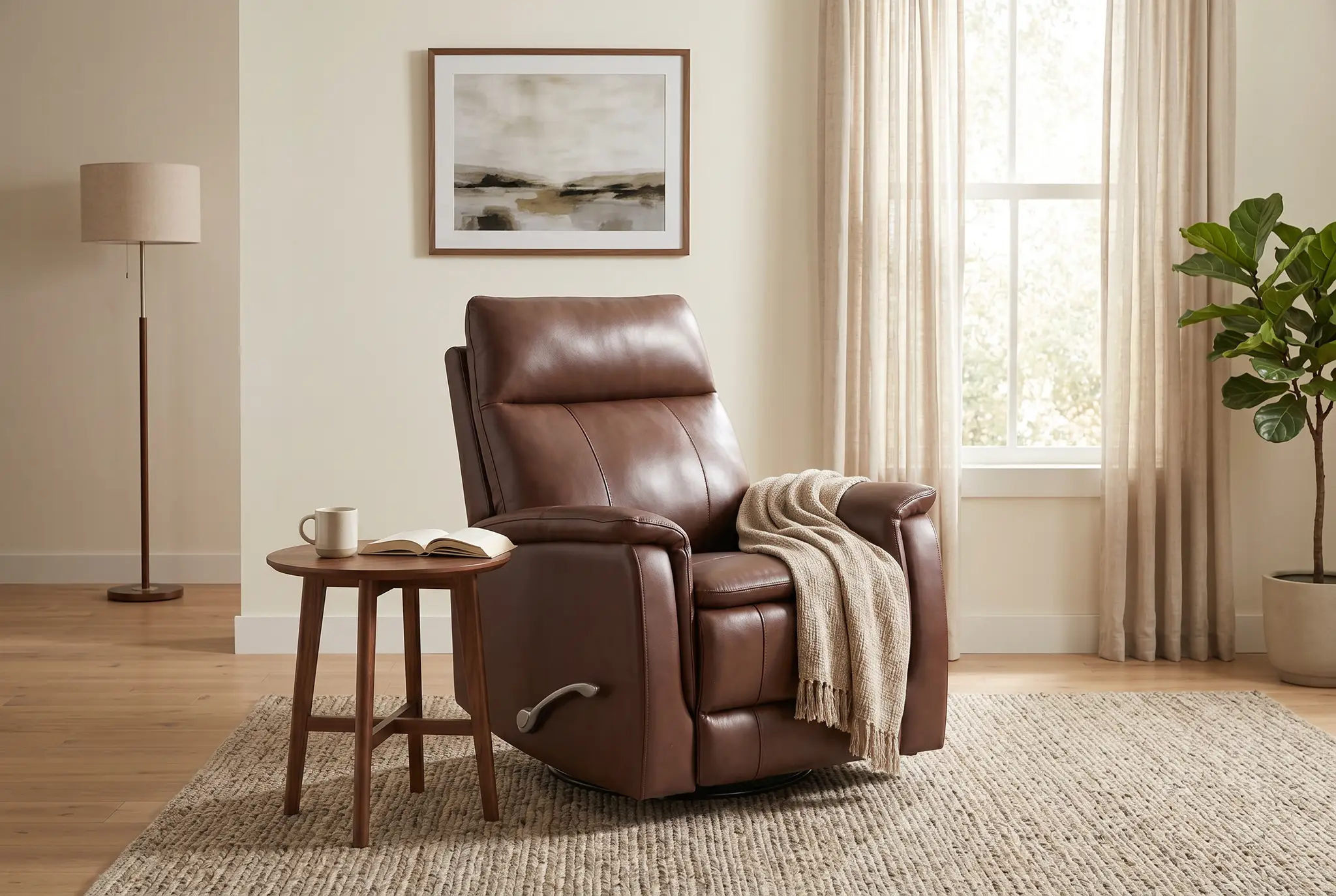 Pioneer Brown Manual Recliner by Ornate Furniture
