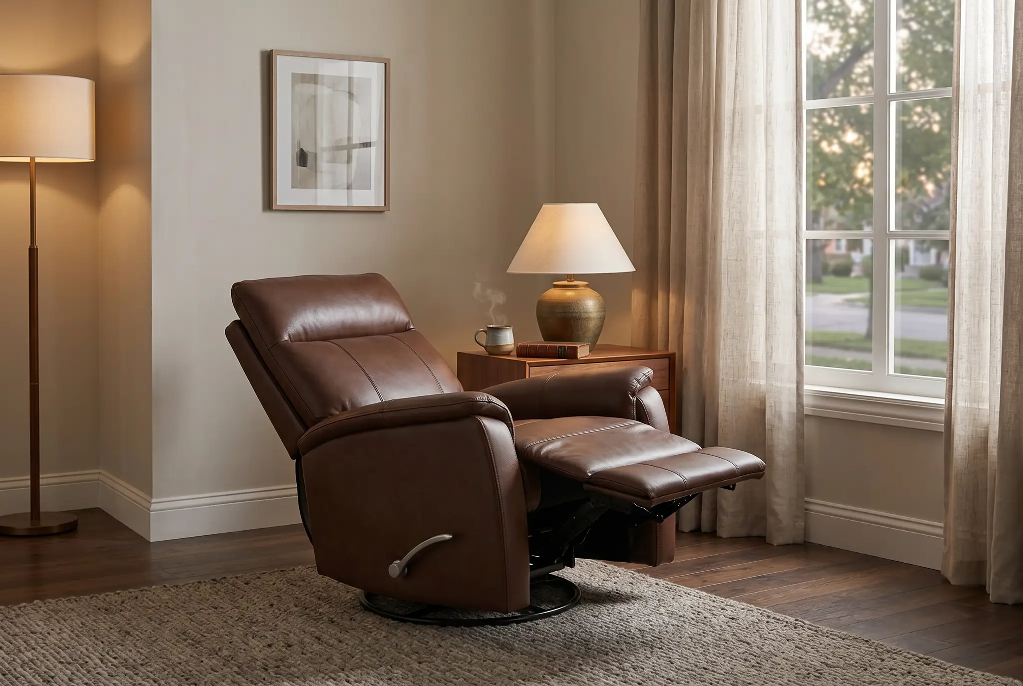 Pioneer Brown Manual Recliner by Ornate Furniture