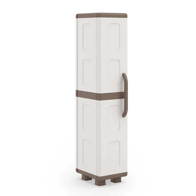 Plastic Kitchen Pantry with 4 Adjustable Shelves and Single Door for Living Room and Kitchen by DirectDeals