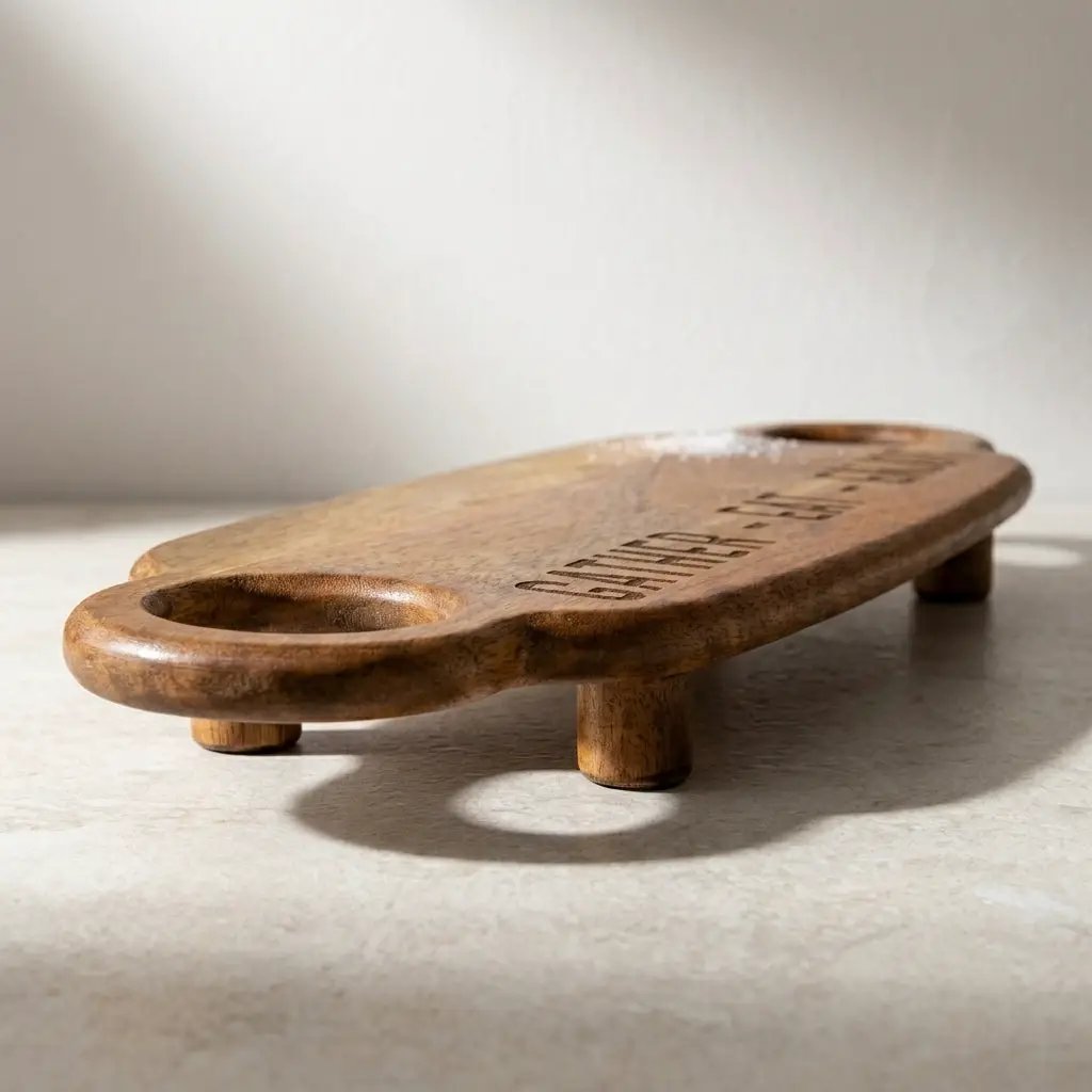 House of Avana Gather Eat Enjoy Mango Wood Platter by House Of Avana