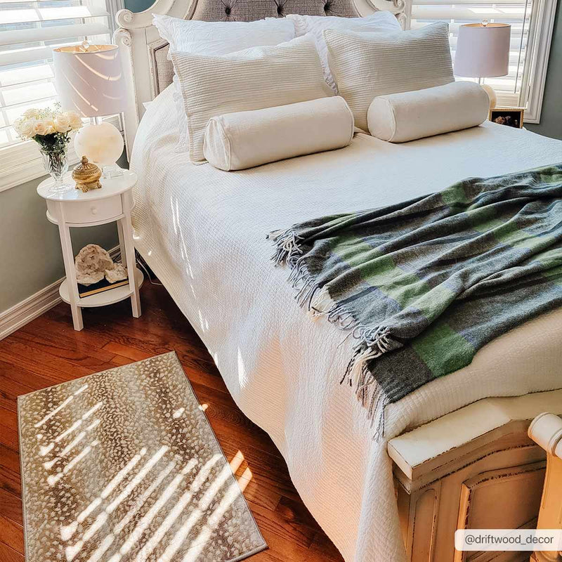 Pointblank Tan Leopard Print Rug by Boutique Rugs