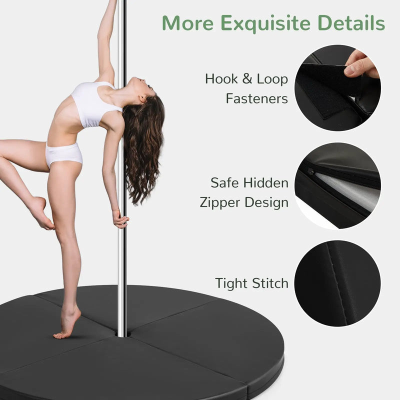 Pole Dance Crash Mat Round Portable Yoga Mat with EPE Foam by DirectDeals
