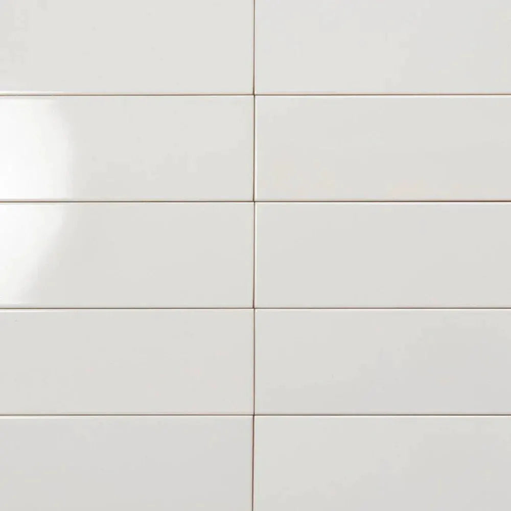 White 4x12 Polished Ceramic Subway Tile (34 pack, 10.4 sq ft/case) by Apollo Tile