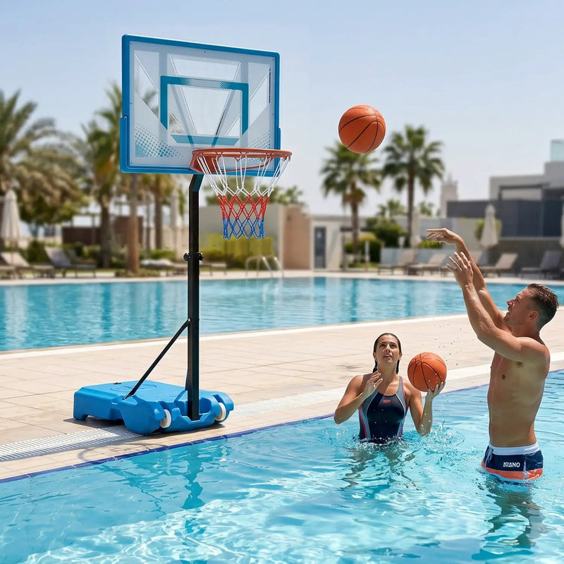 Pool Basketball Hoop with Adjustable Height and Weighted Base by DirectDeals