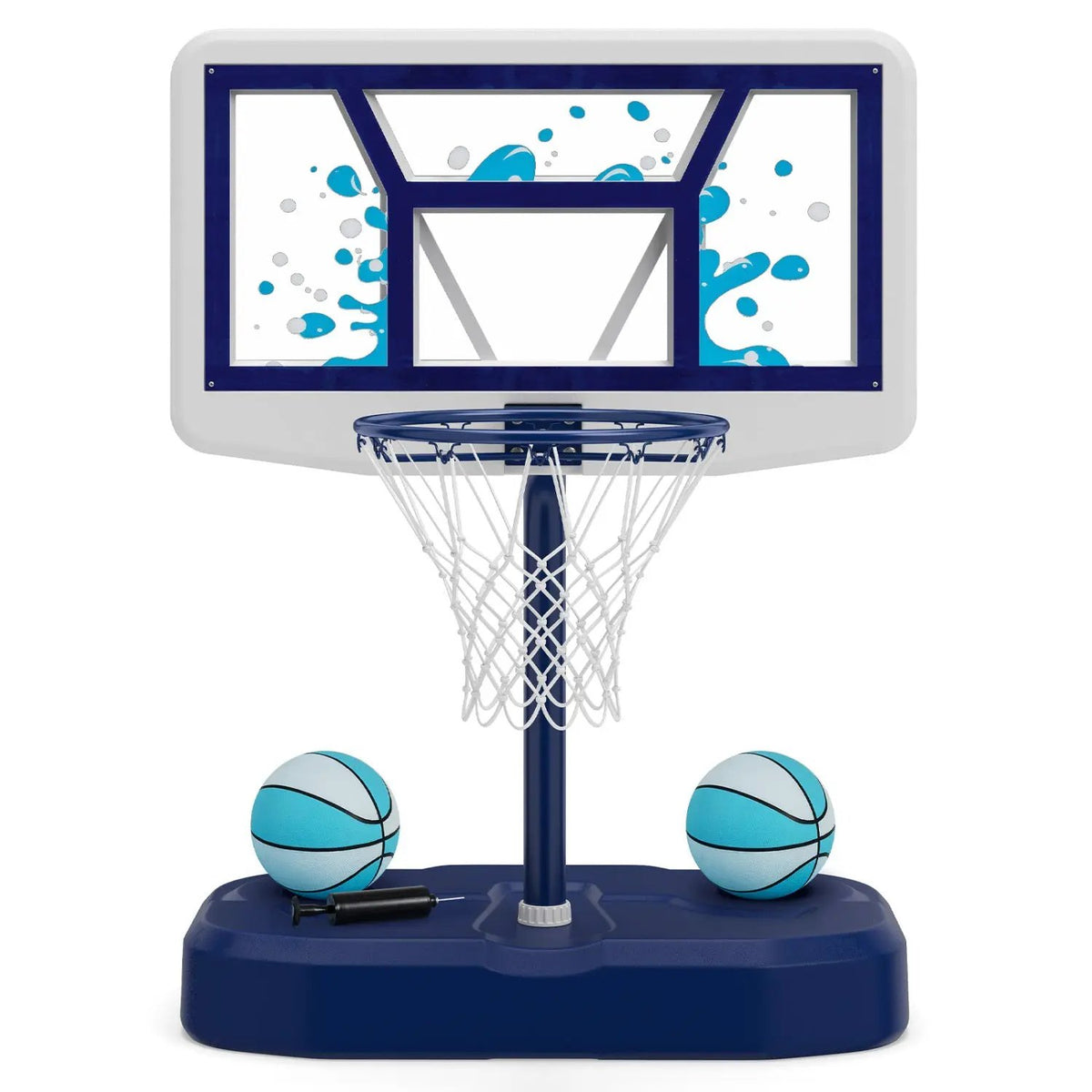 Pool Basketball Hoop Set with 2 Balls and Pump by DirectDeals