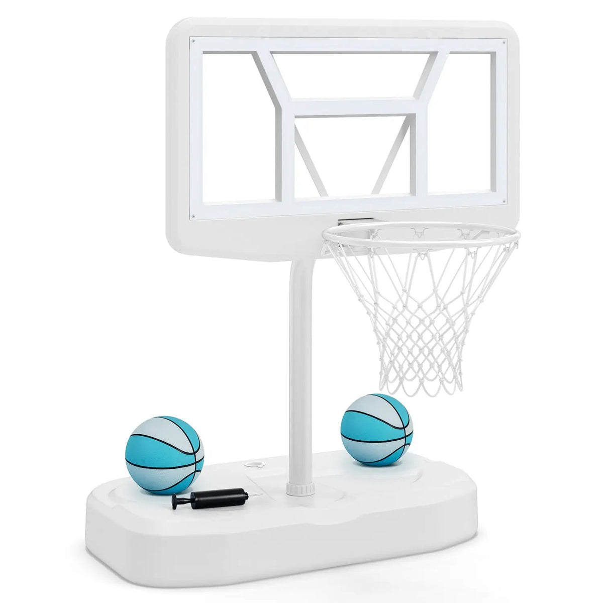 Pool Basketball Hoop Set with 2 Balls and Pump by DirectDeals