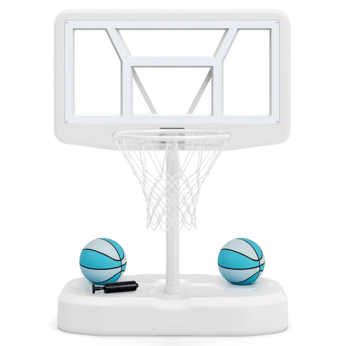 Pool Basketball Hoop Set with 2 Balls and Pump by DirectDeals