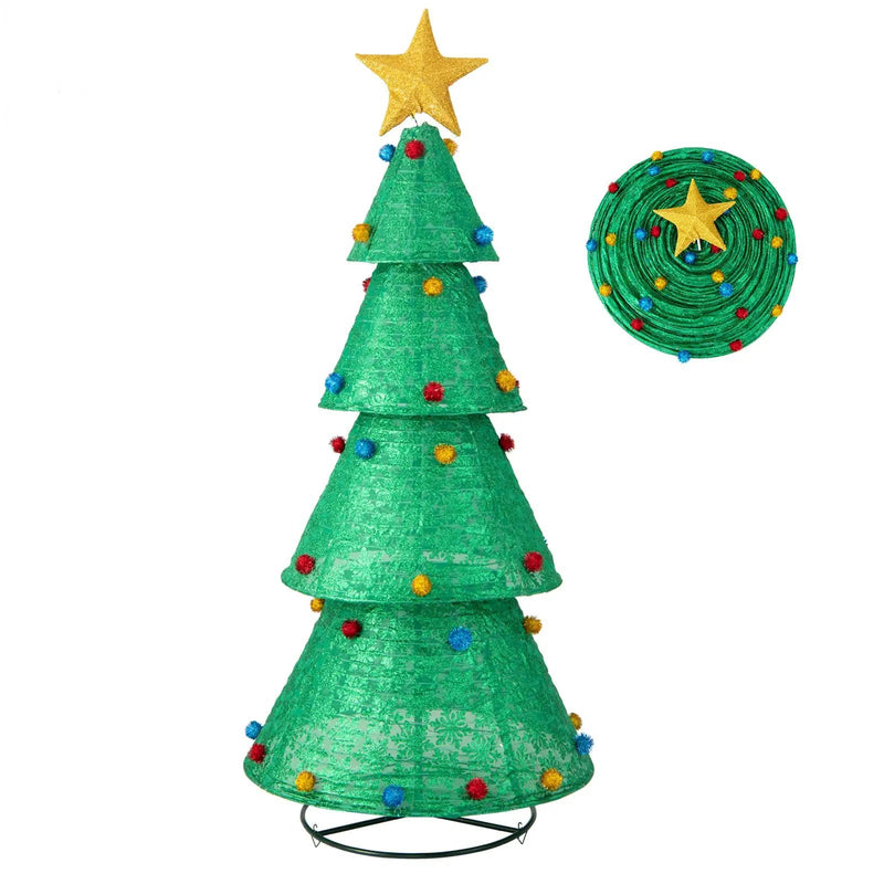 Pop-Up Christmas Tree with 200 Warm White LED Lights for Indoors & Outdoors by DirectDeals