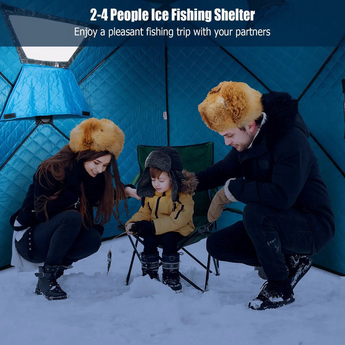 Portable 2 Person Ice Shanty with Cotton Padded Walls by DirectDeals