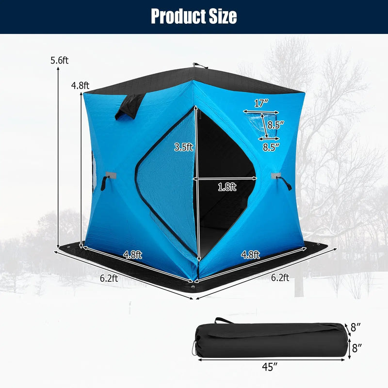 Portable 2 Person Ice Shanty with Cotton Padded Walls by DirectDeals