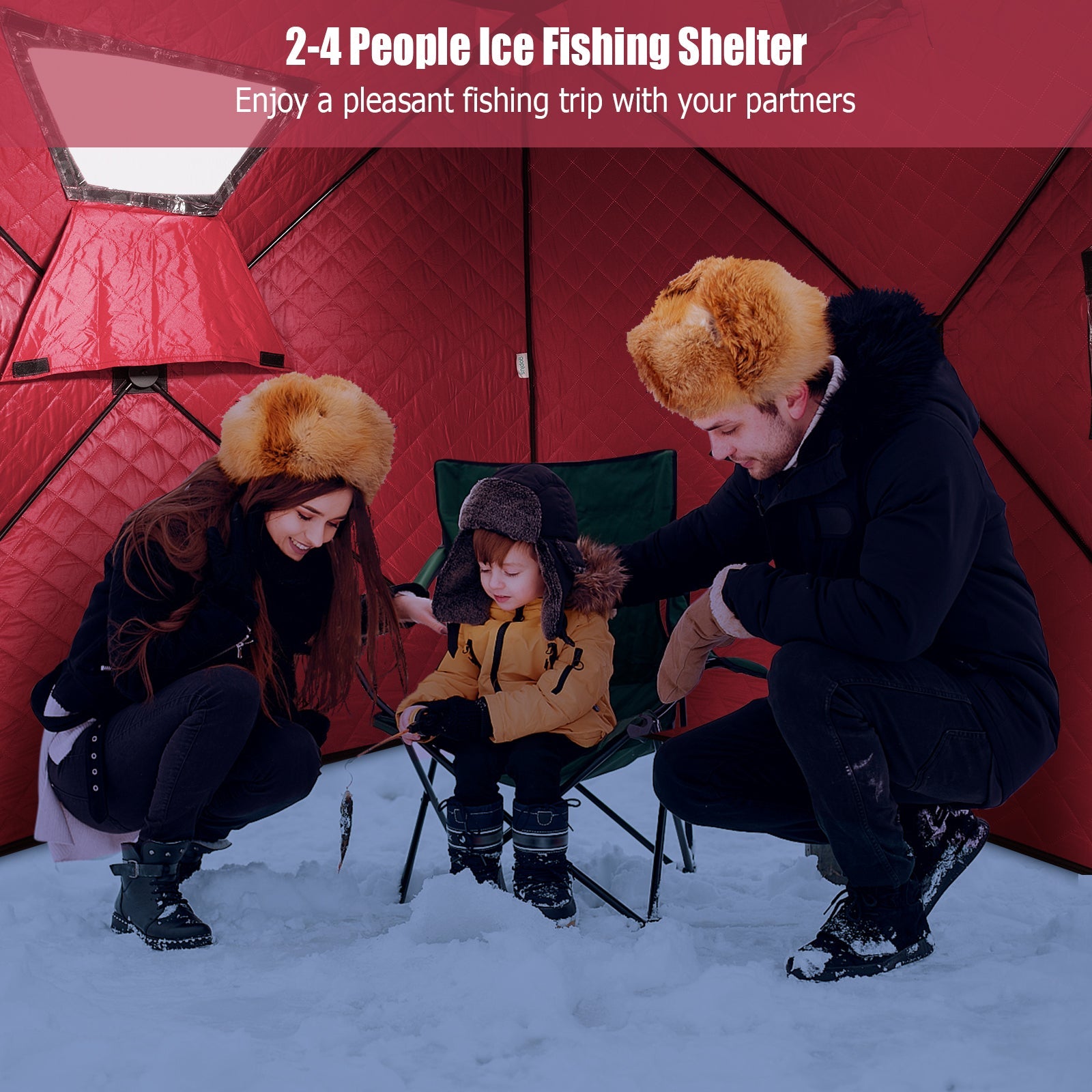Portable 2 Person Ice Shanty with Cotton Padded Walls by DirectDeals