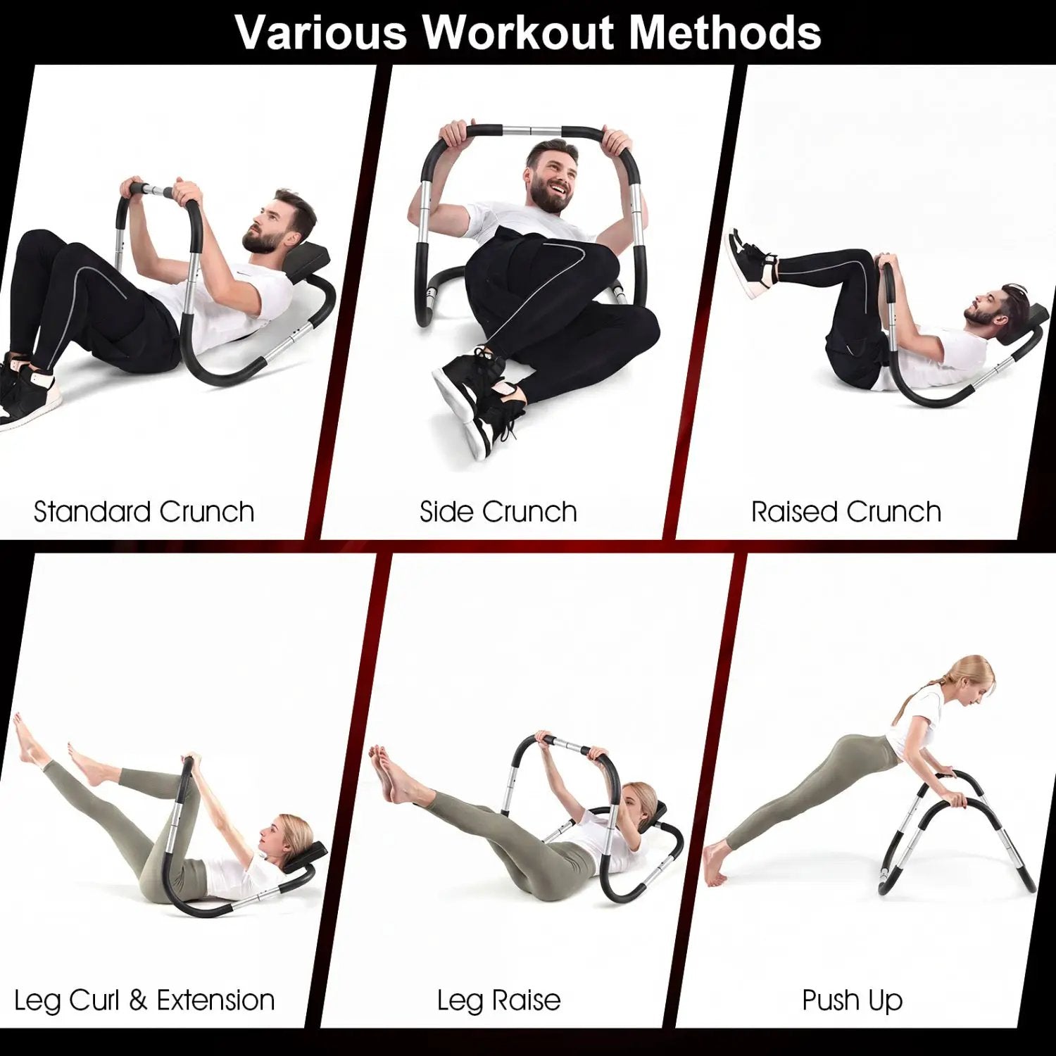 Portable AB Trainer with Headrest and Foam Handles by DirectDeals