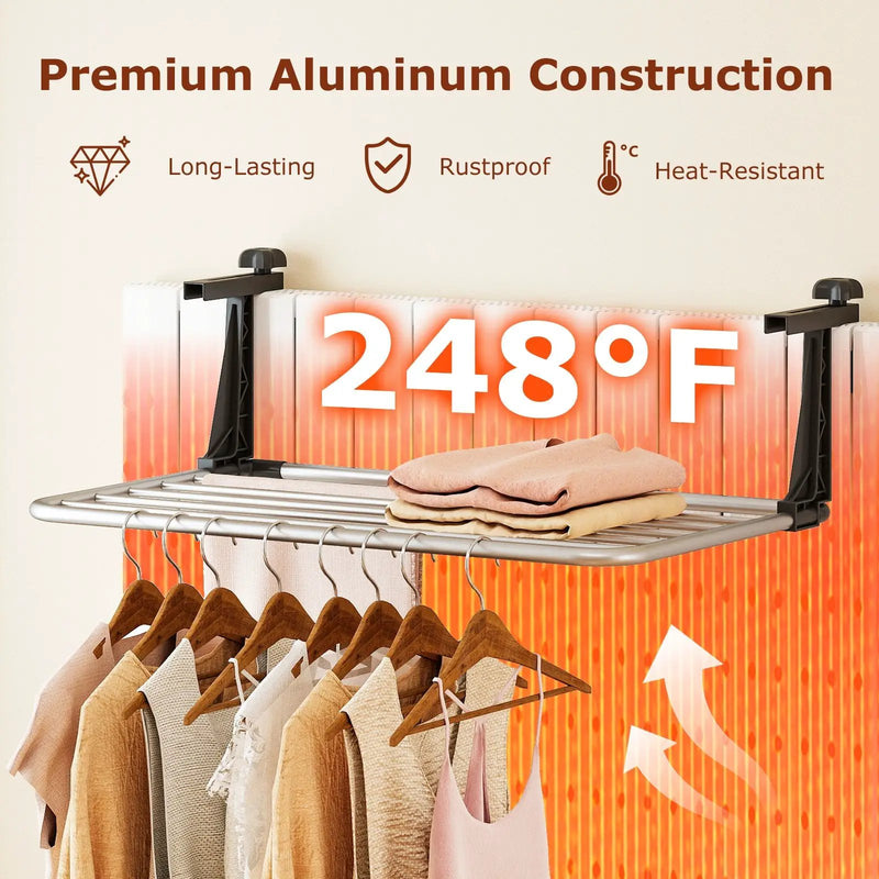 Portable Aluminum Clothes and Towel Drying Rack by DirectDeals