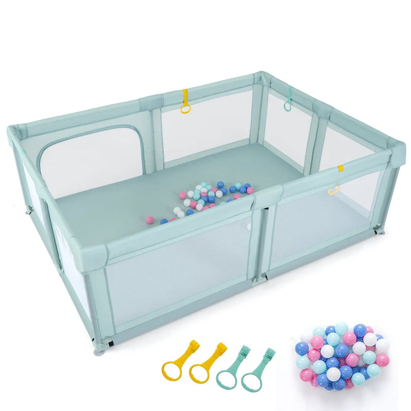 Baby Playpen with 50 Ocean Balls and Breathable Mesh by DirectDeals