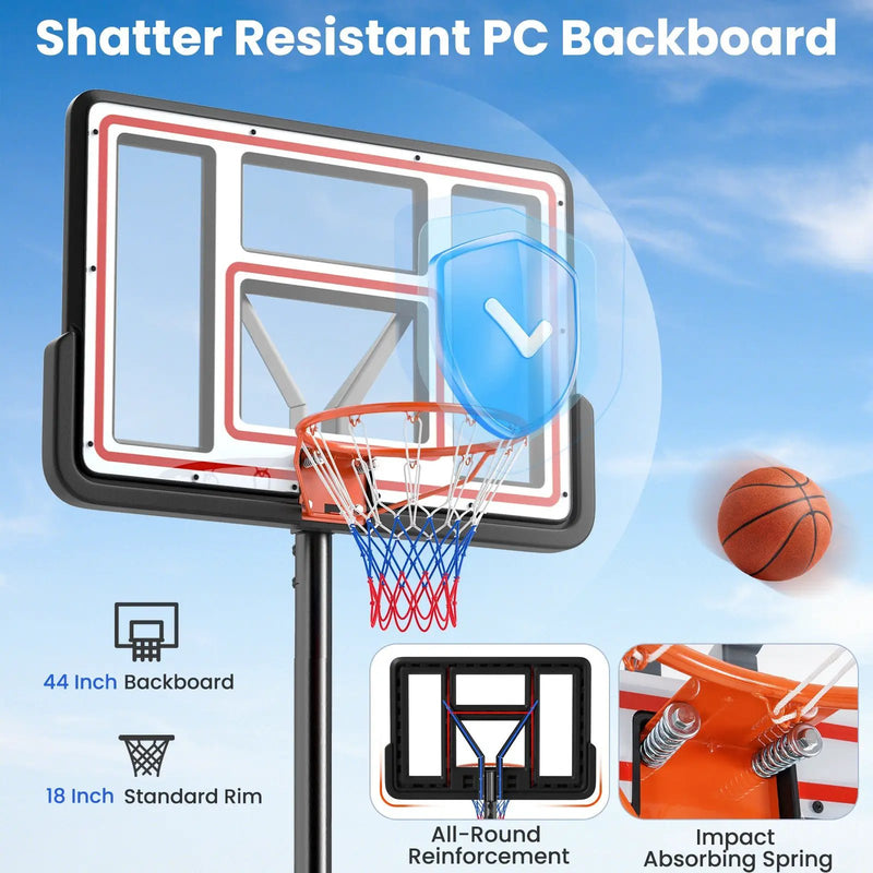 Portable Basketball Hoop Adjustable Basketball Goal System by DirectDeals